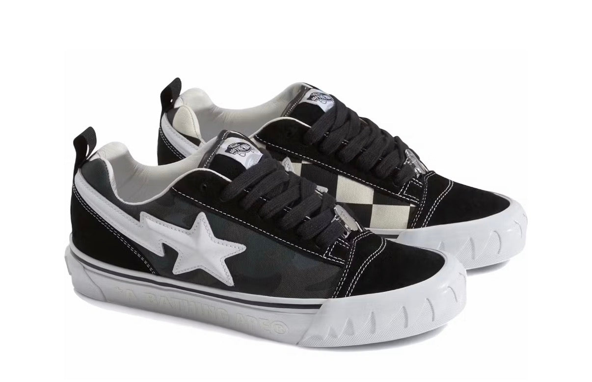 Bape x Vans Knu Skool Camo Black
