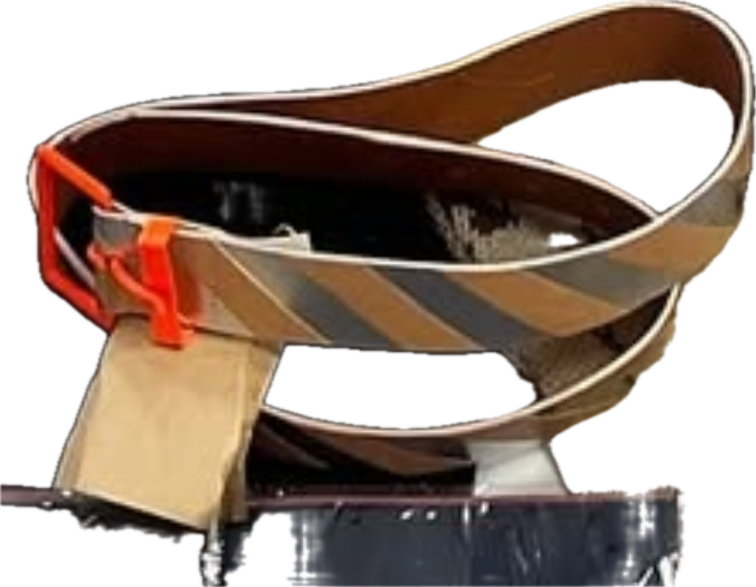 Kapital Painted Striped Leather Belt