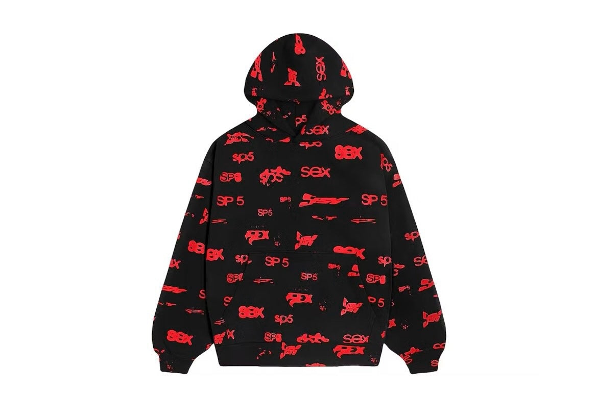 Sp5der Sex AOP Hoodie
Black