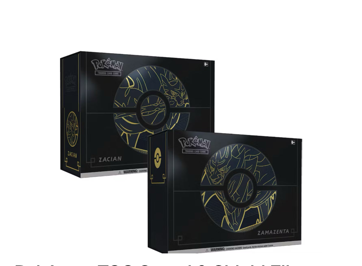 Pokémon TCG Sword & Shield Elite Trainer Box Plus Zacian or Zamazenta Bundle