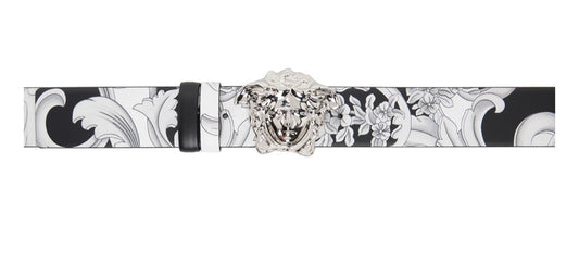 Versace White & Black Reversible La Medusa Belt