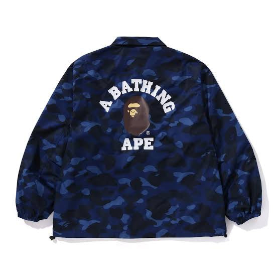 A Bathing Ape Color Camo College Coaches Jacket