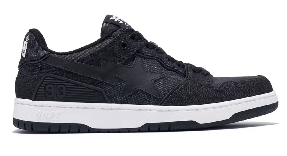 A Bathing Ape Black Denim Sk8sta Bape