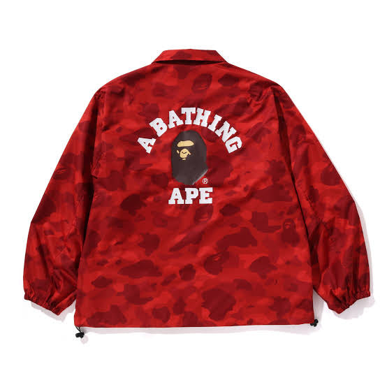 A Bathing Ape Color Camo College Coaches Jacket