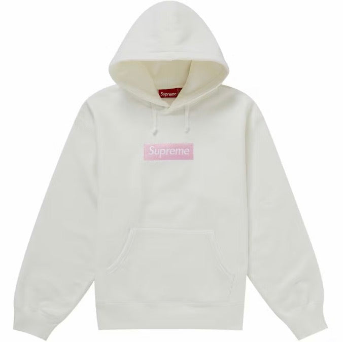 Supreme FW25 Box Logo Hoodie White/Pink