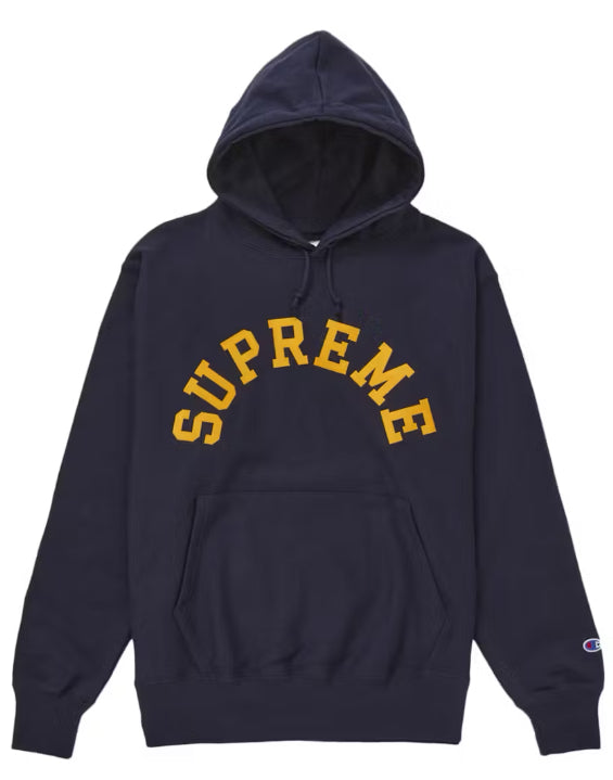 Supreme x Champion Hooded Sweatshirt Navy SS25