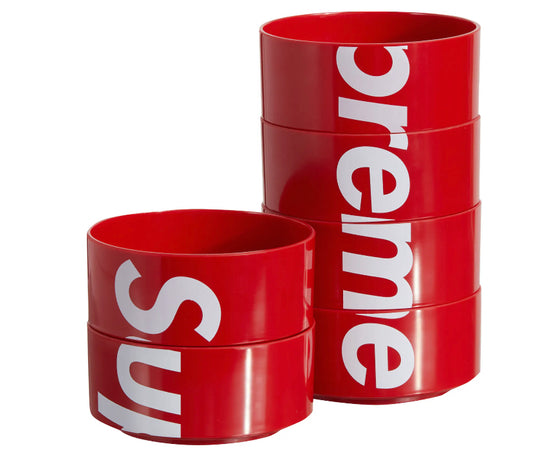 Supreme Heller Bowls (Set Of 6) Red (SS23)