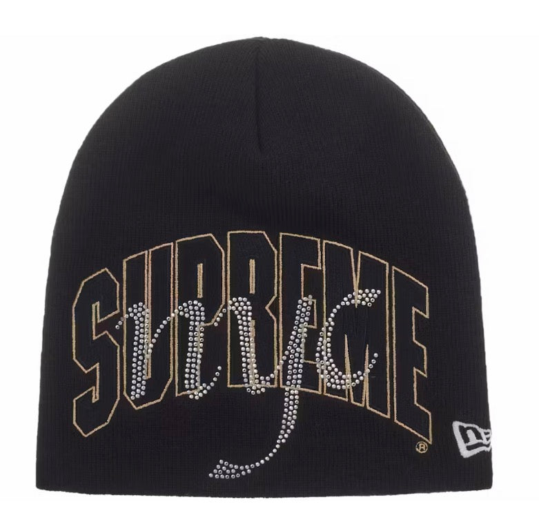 Supreme x New Era Rhinestone Beanie Black SS26