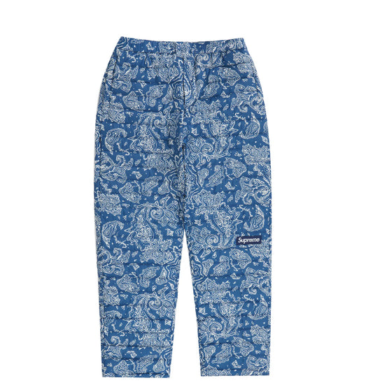 Supreme Micro Down Pants Blue Paisley (FW22)