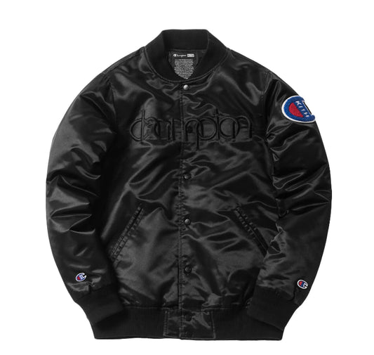 Kith x Champion Baseball Jacket Black (SS18)