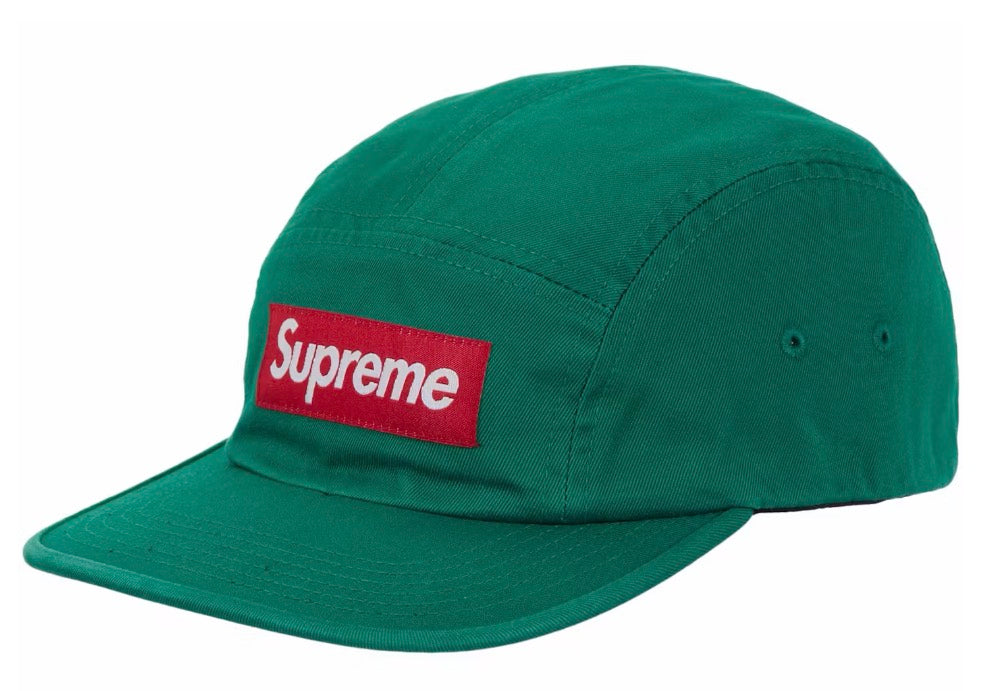 Supreme Washed Chino Twill Camp Cap Green FW26