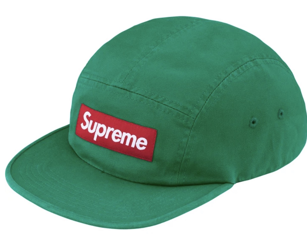 Supreme “Kelly Green” Washed Chino Twill Camp Cap