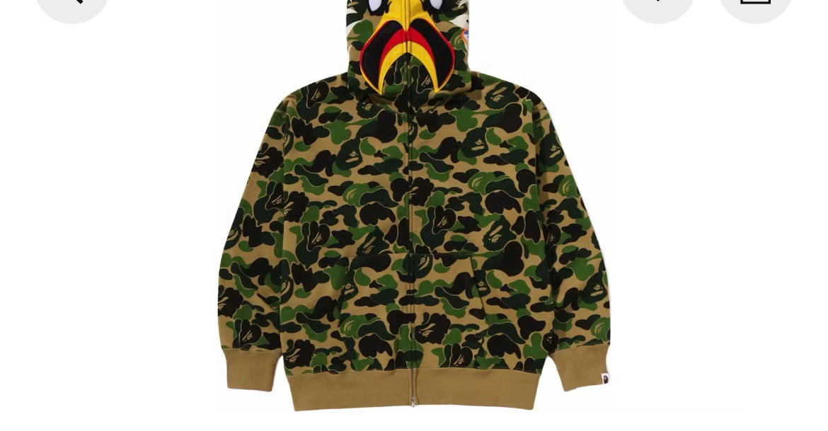 BAPE × READYMADE ABC Camo Eagle Relaxed Fit Full Zip Hoodie