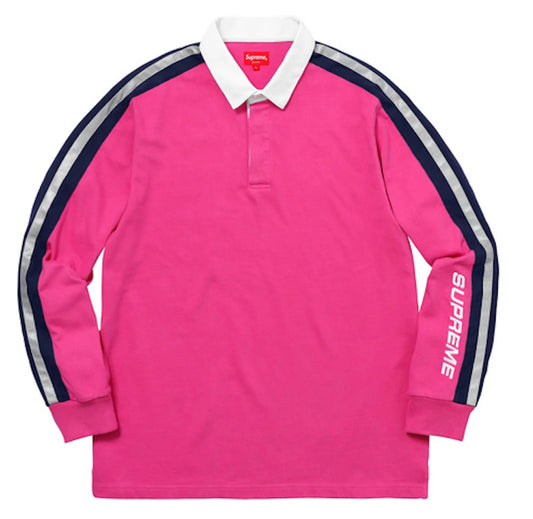 Supreme Reflective Sleeve Stripe Rugby Pink (SS18)