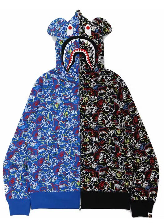 A Bathing Ape BAPE × Medicom Toy Bearbrick Camo Bear
Shark Half Full Zip Hoodie
