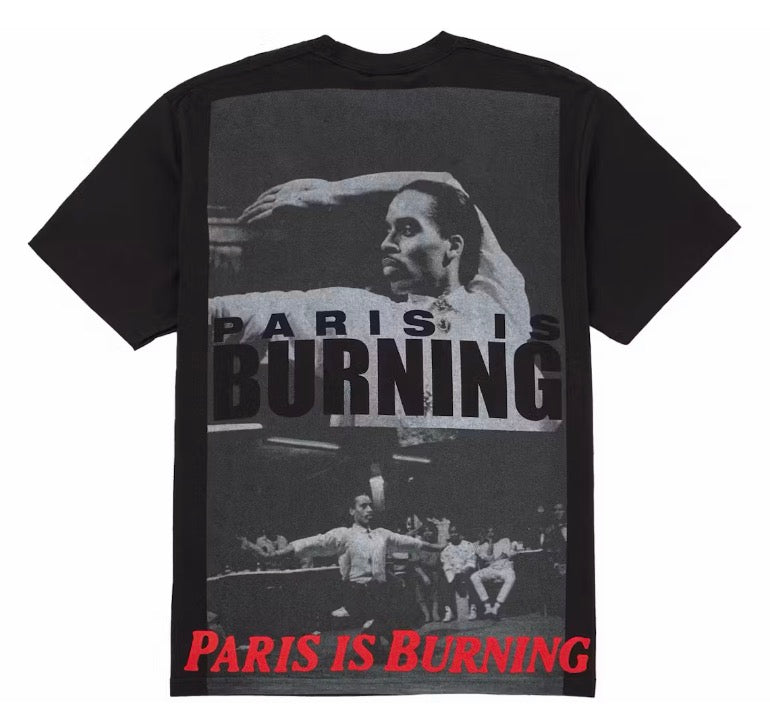 Supreme Paris Is Burning Black Tee