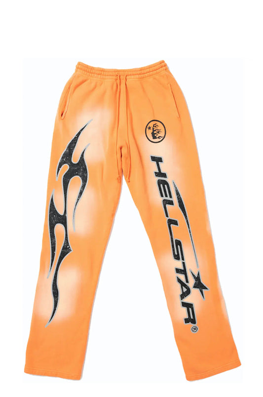 Hellstar Studios Fire Orange Flare Bottom Sweatpants (Halloween Release)