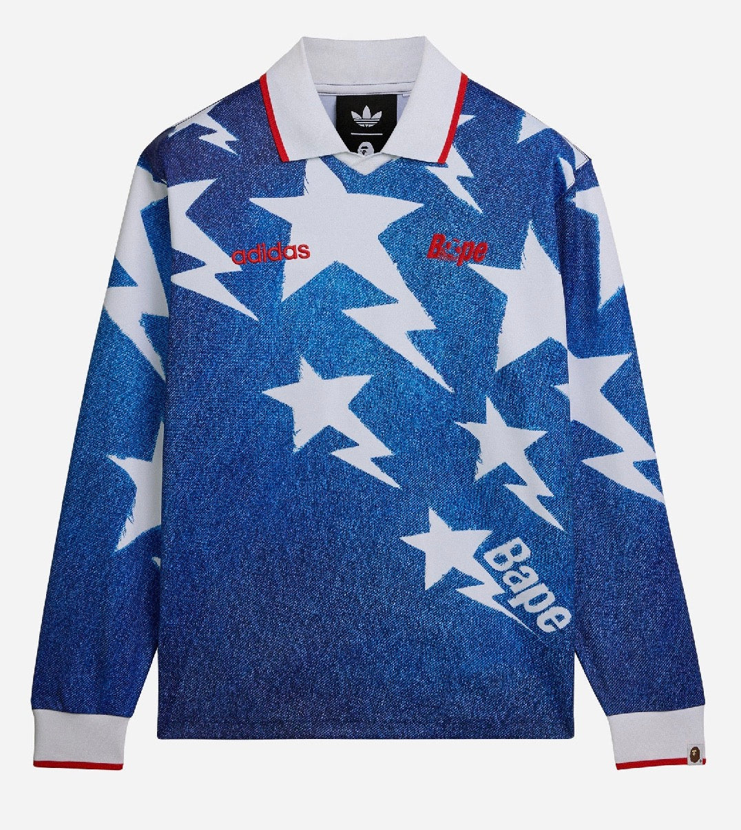 A Bathing Ape Bape x Adidas Soccer Jersey L/S