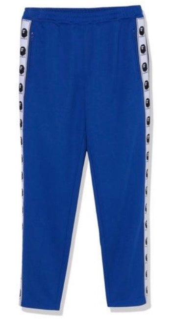 A Bathing Ape Bape Blue Track Pants