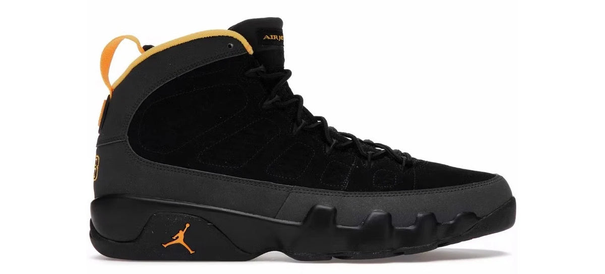 Jordan 9 Retro “Dark Charcoal University Gold”