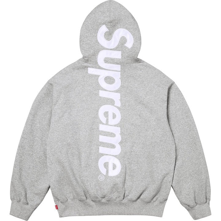 Supreme “Satin Appliqué” Hoodie Ash Grey FW23