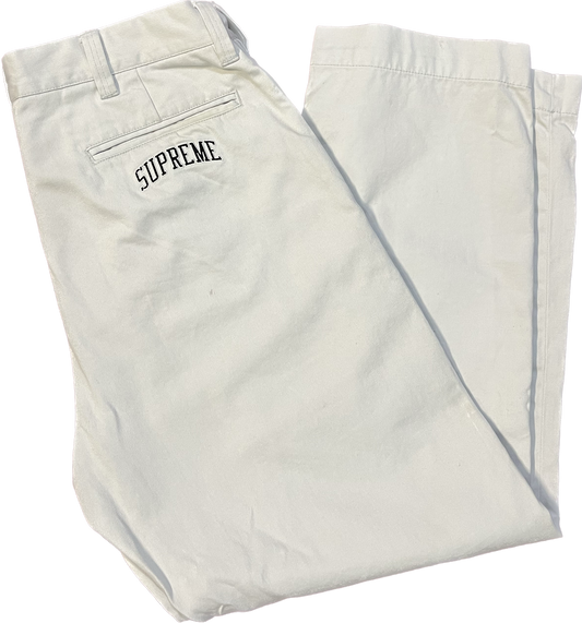 Supreme ‘Arc Logo’ Chino Pants White (SS19)