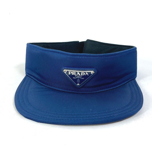 Prada Tri-Logo Plate Visor Hat Blue