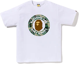 Bape A Bathing Ape Woodland Camo Busy Works Tee White