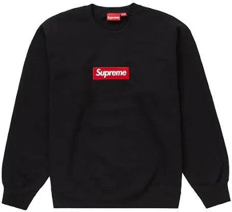 Supreme Black/Red Box Logo Crewneck