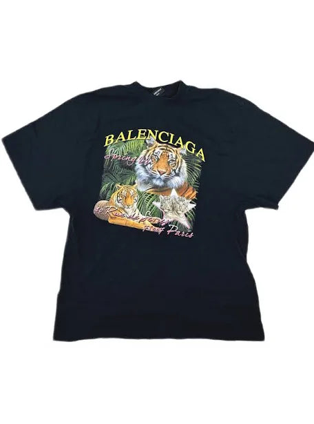 Balenciaga Jungle Print Tee Black
