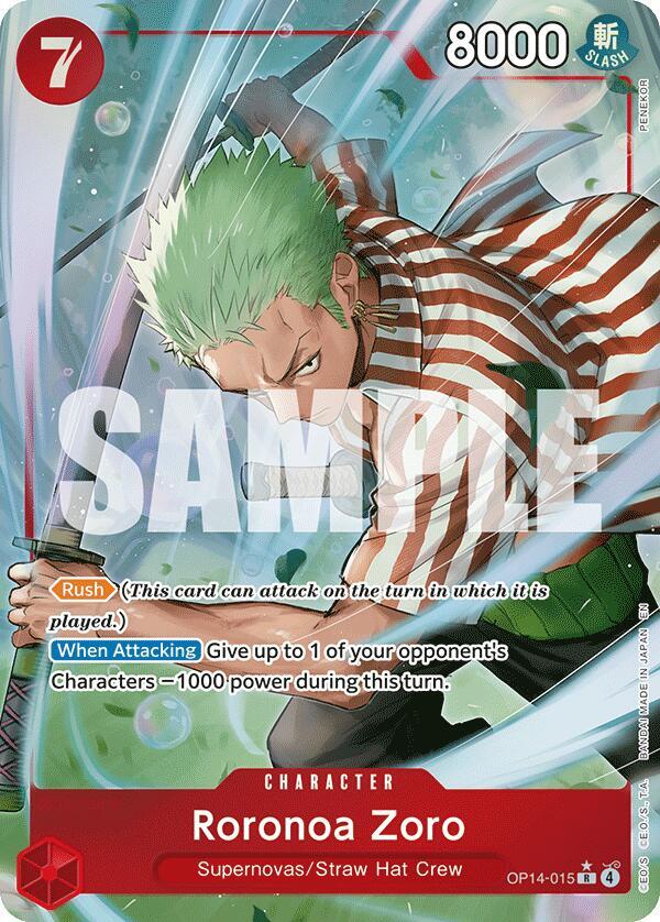 OP Roronoa Zoro Card (R.) Alternate Art
