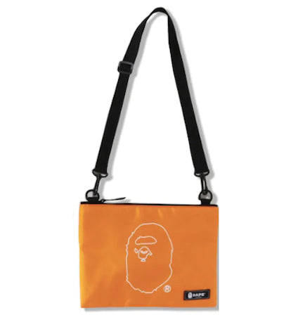 A Bathing Ape “ApeHead” Side Bag Orange