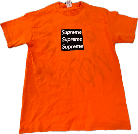 Supreme x Ass Pizza Triple Box Logo Tee Orange