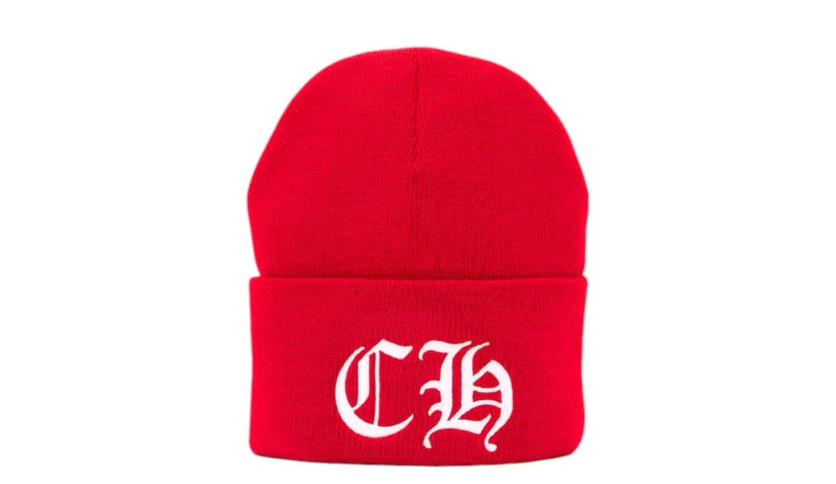Chrome Hearts CH Logo Beanie - Red