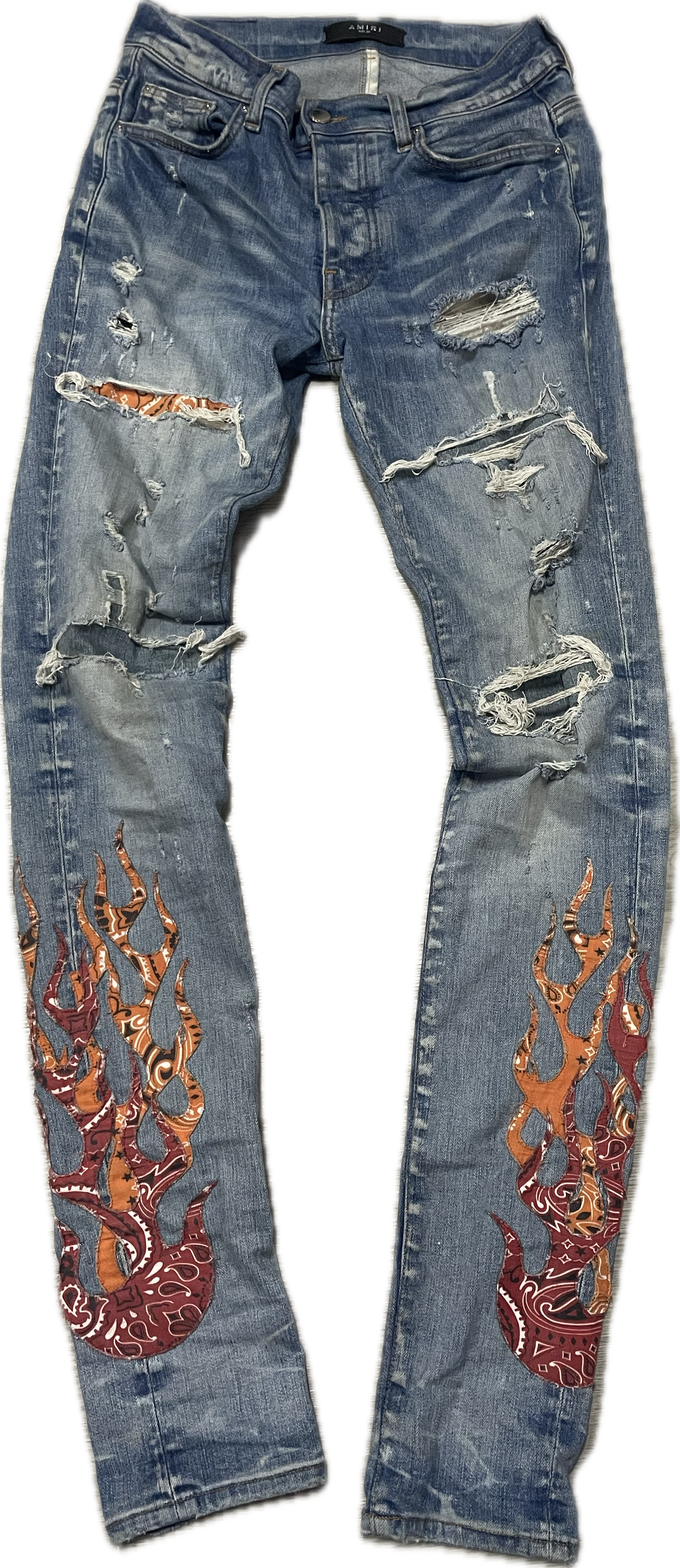 BLACK FRIDAY PREVIEW: Amiri Flames Patch Denim