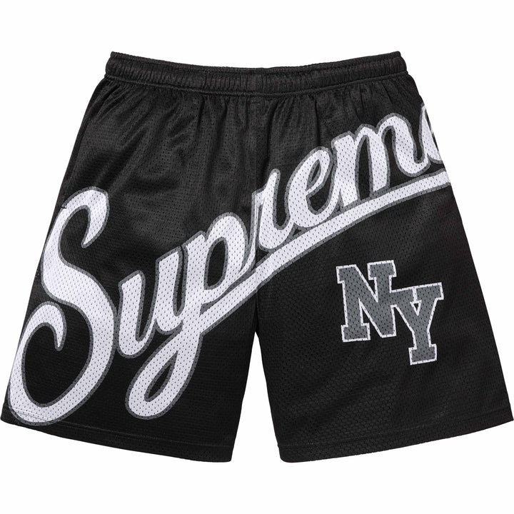 Supreme “Big Script” Black Mesh Shorts SS24