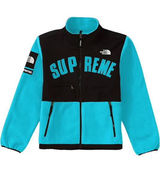Supreme The North Face Arc Logo Denali Blue Fleece Jacket