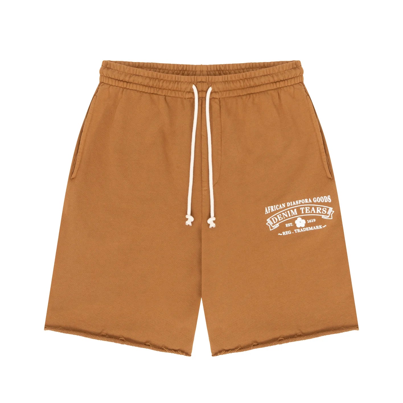 Denim Tears “African Diaspora Goods” Shorts Washed Brown