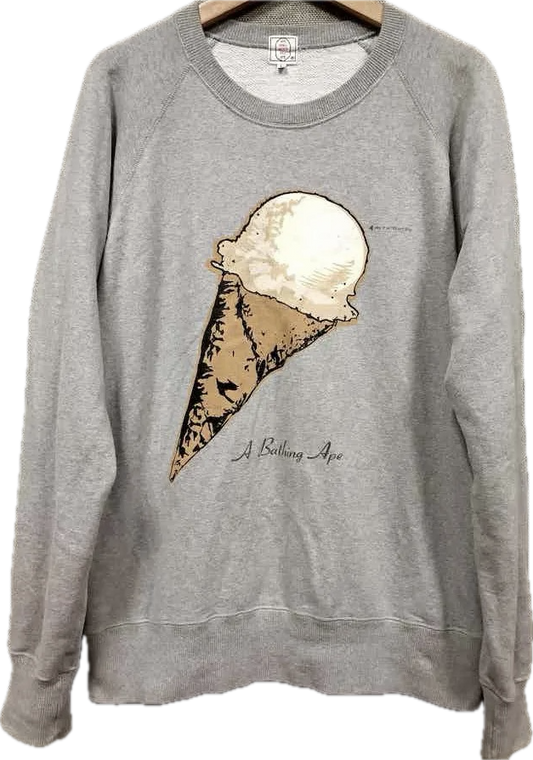 A Bathing Ape Bape Ice Cream Cone Crewneck Vintage 1999