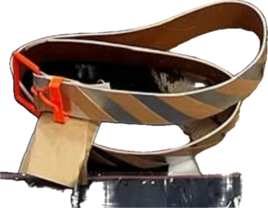 Kapital Painted Striped Leather Belt