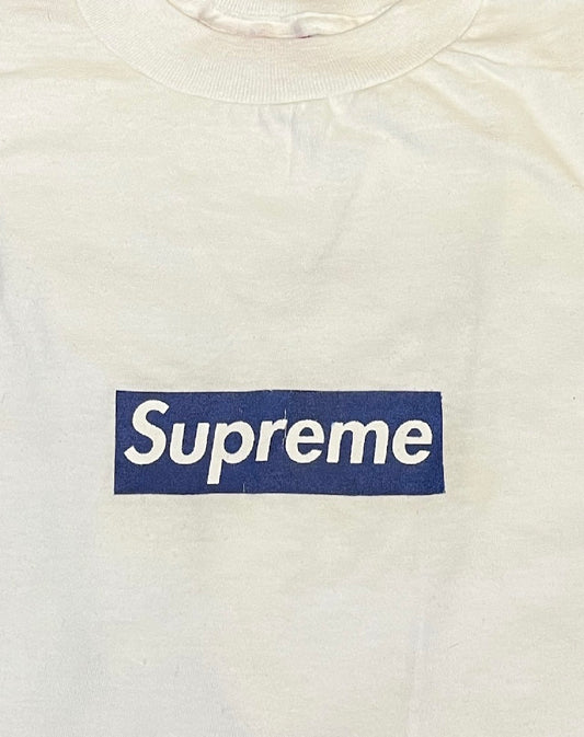 Supreme Navy Blue Box Logo Tee 1998 Friends & Family