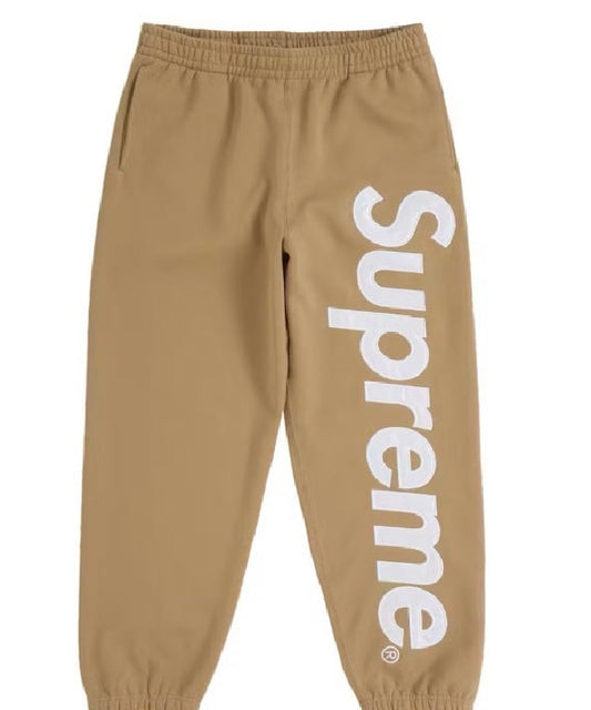 Supreme Satin Appliqué Sweatpant Brown