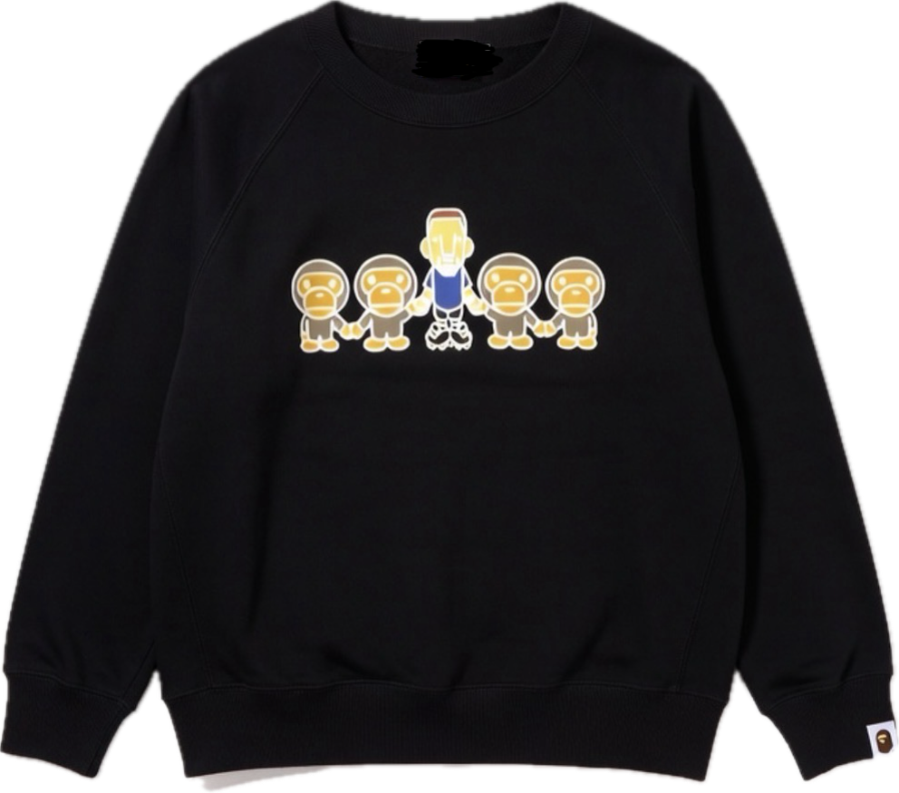 A Bathing Ape Bape Vintage Baby Milo Soccer Crewneck 1997