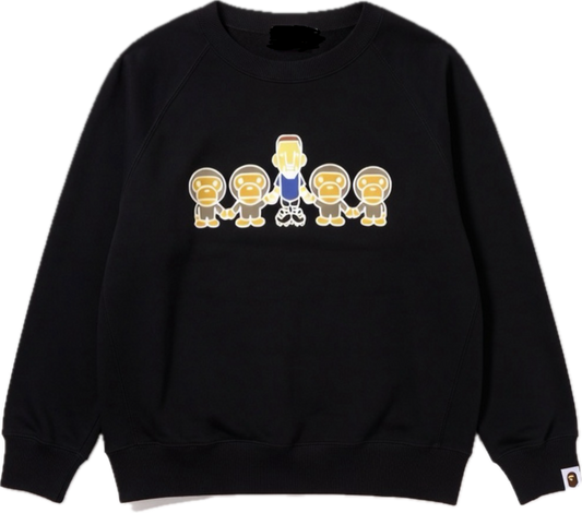 A Bathing Ape Bape Vintage Baby Milo Soccer Crewneck 1997