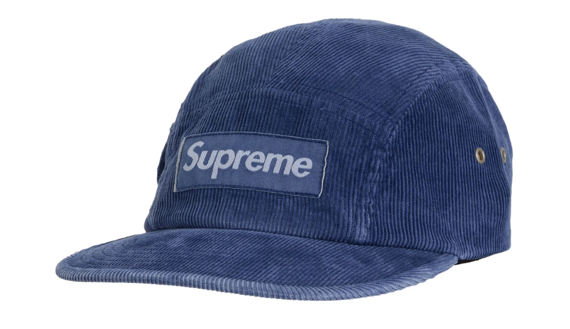 Supreme Corduroy Pocket Camp Cap “Blue” SS24