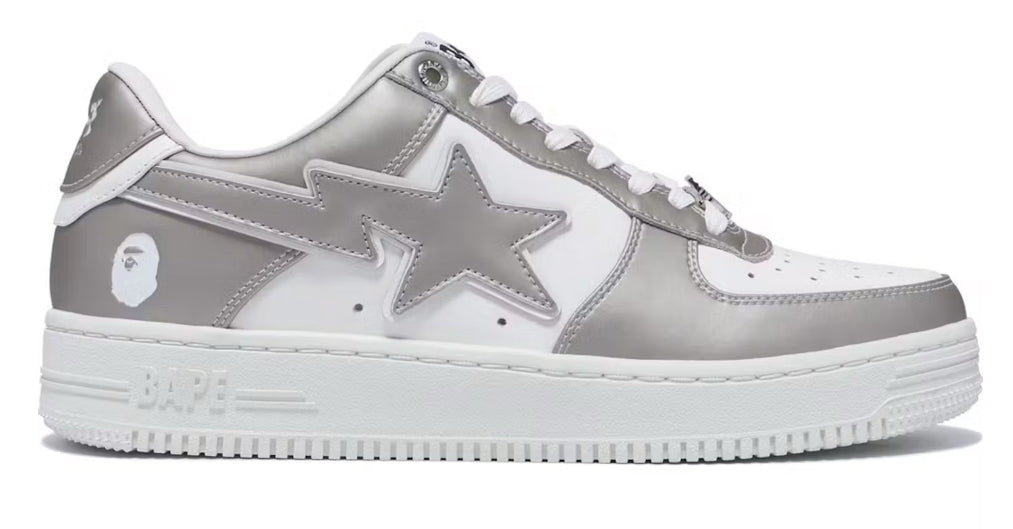 A Bathing Ape Bapesta #4 Silver