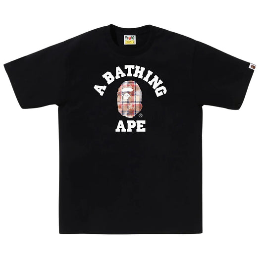 Bape “Bleach Check College” Tee Black