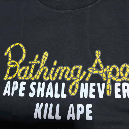 A Bathing Ape Rope Logo Tee Black