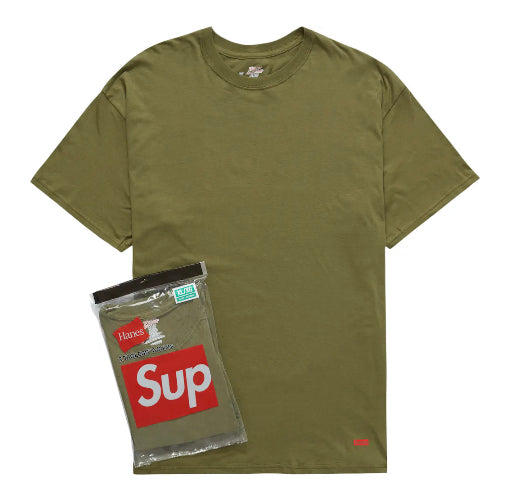 Supreme Hanes Tees “Olive” (SS22)