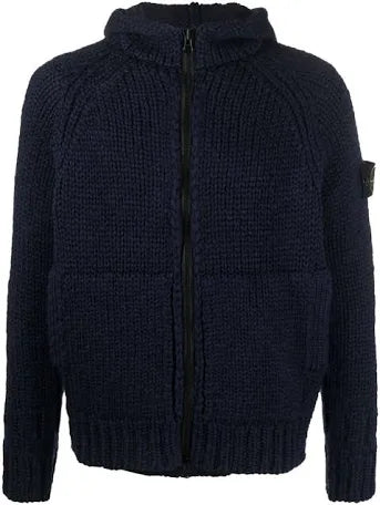 Stone Island Knit Detachable Denim Hood Jacket